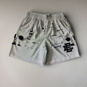 White Graphic Men’s Athletic Shorts